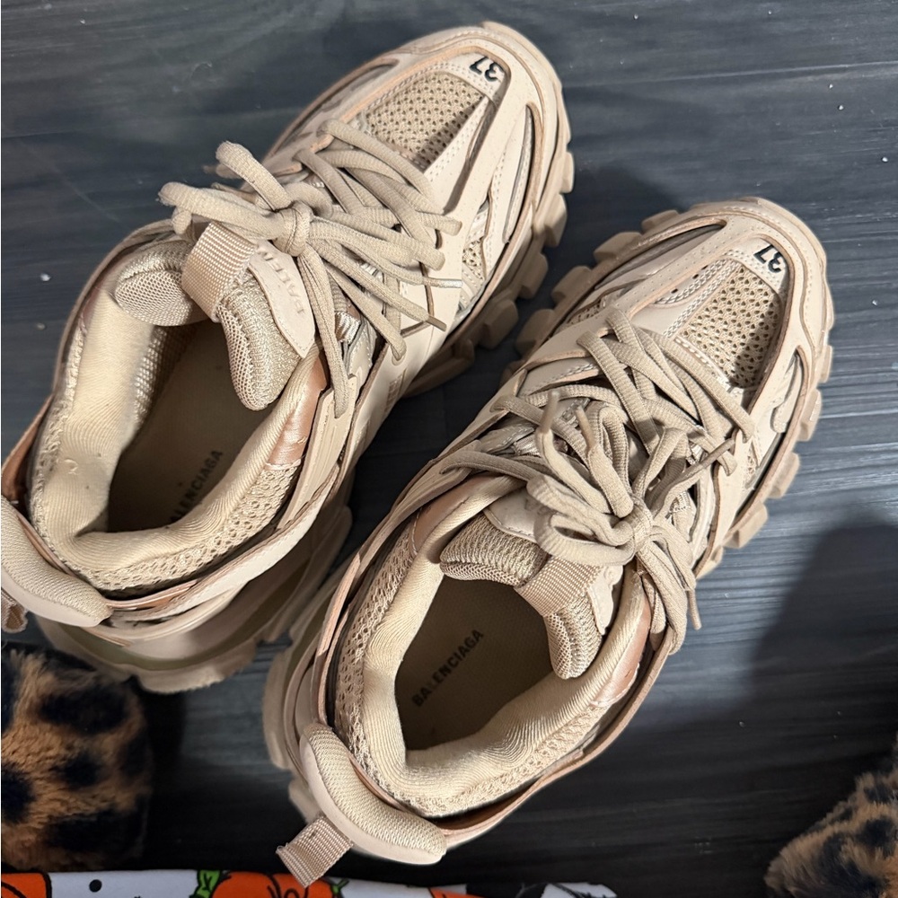 Balenciaga Sand-Toned Chunky Sneakers